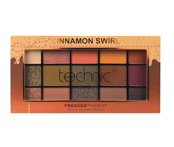 Technic 15 Color Pressed Pigment Eyeshadow Palette - Cinnamon Swirl